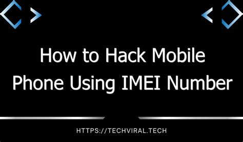 eyeZy- Another Way to Track <b>IMEI</b> <b>Number</b>. . How to hack mobile phone using imei number